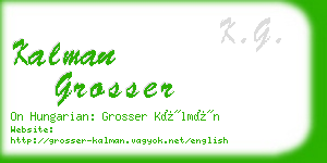 kalman grosser business card